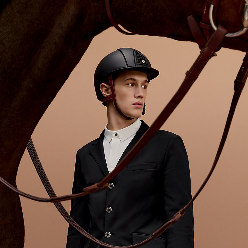 【希少】HERMES エルメス ヴィンテージ 乗馬用 ヘルメット 58 黒 eole-ii-riding-helmet--000455E
